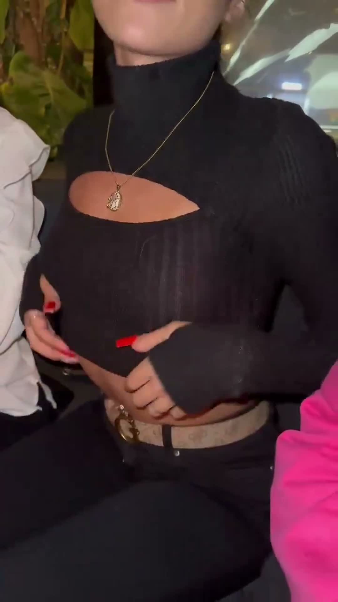 Public Lesbian Tits Tease Moments