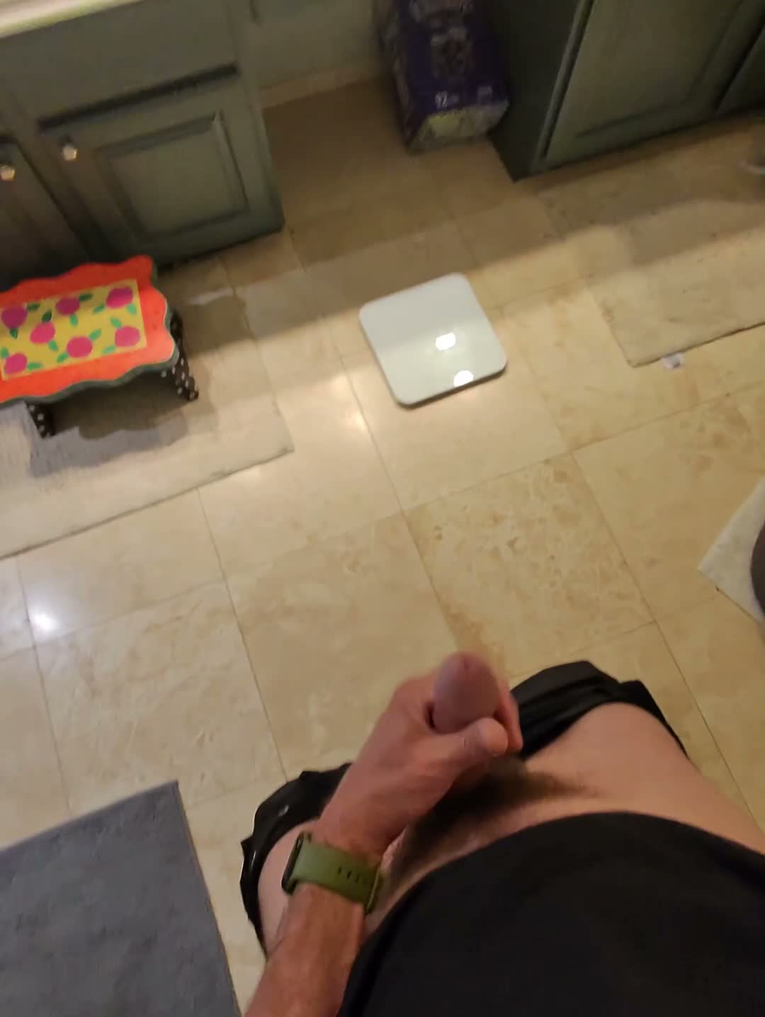 POV Daddy in Bathroom, hairy cock