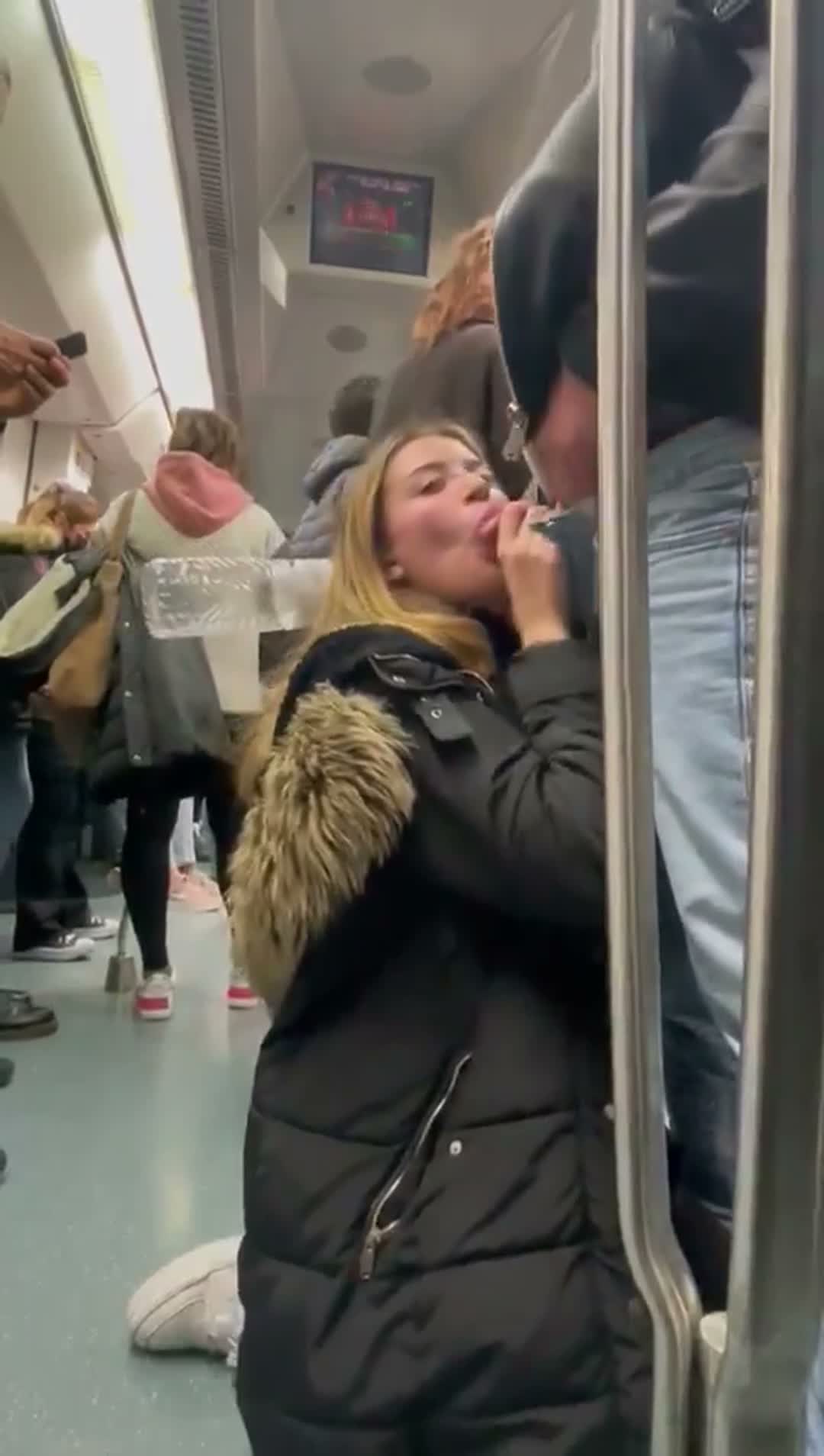 Caught Giving a Stranger Public Blowjob