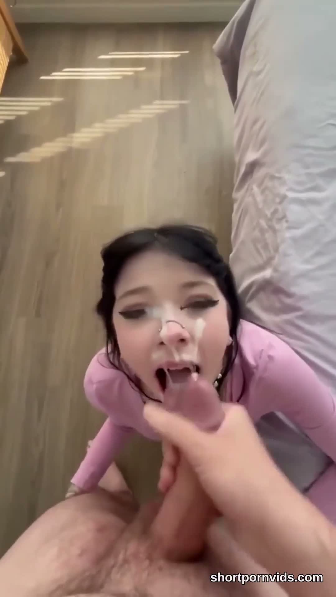 Goth Amateur POV: Homemade Cumshot